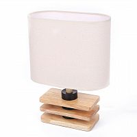 LUMION 8205/1T COUNTY LN26 512 светлое дерево/бежевый, дерево/текстиль Настольная лампа E27 1*60W 220V MADERANA