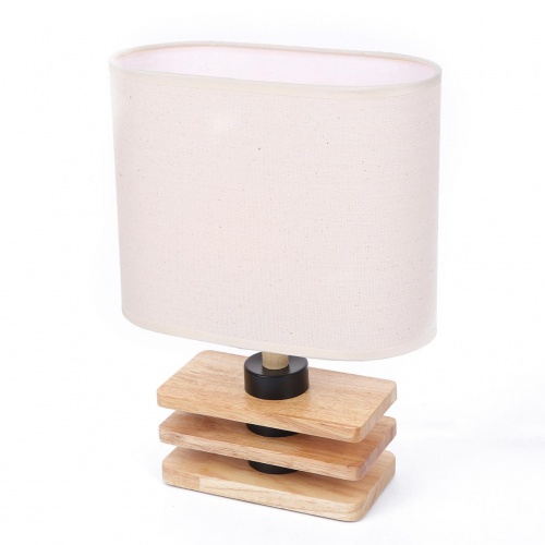 LUMION 8205/1T COUNTY LN26 512 светлое дерево/бежевый, дерево/текстиль Настольная лампа E27 1*60W 220V MADERANA