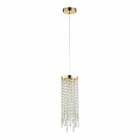 ODEON LIGHT 5028/1 MODERN ODL23 621 золотой/прозрачный металл/хрусталь Подвес E14 1*40W CHOKKA