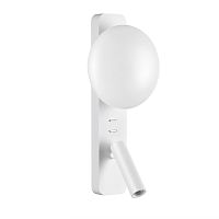 ODEON LIGHT 7049/5WL HIGHTECH ODL25 473 металл/акрил белый Настенный светильник IP20 LED 1*5W + 1*3W 2700K ALBERGO