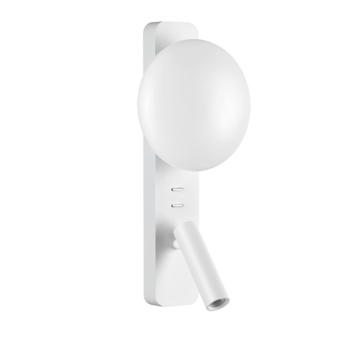 ODEON LIGHT 7049/5WL HIGHTECH ODL25 473 металл/акрил белый Настенный светильник IP20 LED 1*5W + 1*3W 2700K ALBERGO