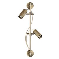 ODEON LIGHT 7013/2W HIGHTECH ODL25 477 Настенный св-к поворотный на 50°/180° металл/под латунь IP20 LED GU10 *2 10W 220V MANCHESTER