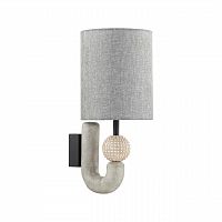 ODEON LIGHT EXCLUSIVE 5410/1WA MODERN ODL_EX23 115 черный матов./серый металл/полирезин/ткань Бра E14 1*40W BAGEL