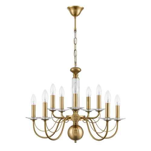 LUMION 8033/10 CLASSI LN26 080 медь, металл/стекло Люстра подвесная Е14 10*40W 220V INCANTO