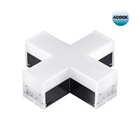 NOVOTECH 359114 OVER NT23 076 черный Светильник-соединитель "Х"- образный IP20 LED 12W 4000K 100-265V 1080Лм BITS