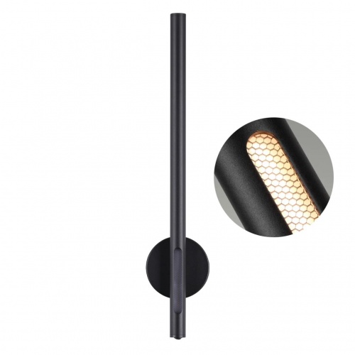 ODEON LIGHT 6643/10WL HIGHTECH ODL24 303 черный/металл/акрил Настенный светильник (выкл. на корпусе) IP20 LED 12W 3000K 220V MALI