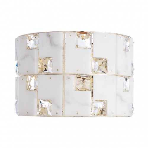 ODEON LIGHT 5076/2W HALL ODL24 599 золото/прозрачный/белый/металл/хрусталь/алебастр Бра E14 2*40W CHESSI