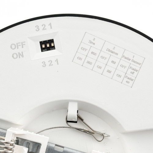 SONEX 7788/12L MITRA LED SN 537 Светильник пластик/белый/черный LED 12Вт 3000/4000/6500К D170 IP44 CCT/датчик движения NEBULA BLACK фото 2