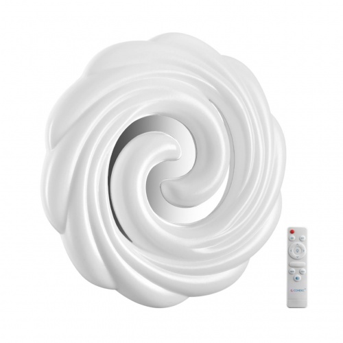 SONEX 7675/DL PALE SN 000 Светильник пластик/белый/серебристый LED 48Вт 3000-6000К D380 IP43 пульт ДУ AGAP