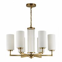 ODEON LIGHT 4990/6 HALL ODL23 637 матов. золотой/белый/стекло Люстра E27 6*40W KASALI