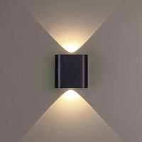 ODEON LIGHT 7191/2WL HIGHTECH ODL27 Настенный светильник черный браш./металл IP20 LED 2W 3000K 220V MAGNUM