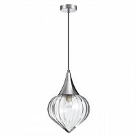 ODEON LIGHT 4949/1 PENDANT ODL22 401 хром/прозрачный/стекло Подвес E14 1*40W KESTA