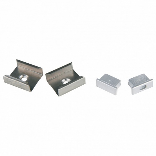 Набор заглушек и скоб для профиля Uniel UFE-N02 SILVER A POLYBAG UL-00000622 Набор заглушек и скоб для профиля Uniel UFE-N02 SILVER A POLYBAG UL-00000622