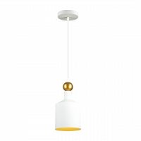ODEON LIGHT 4087/1 PENDANT ODL19 417 белый/золотой Подвес Е27 1*40W 220V BOLLI