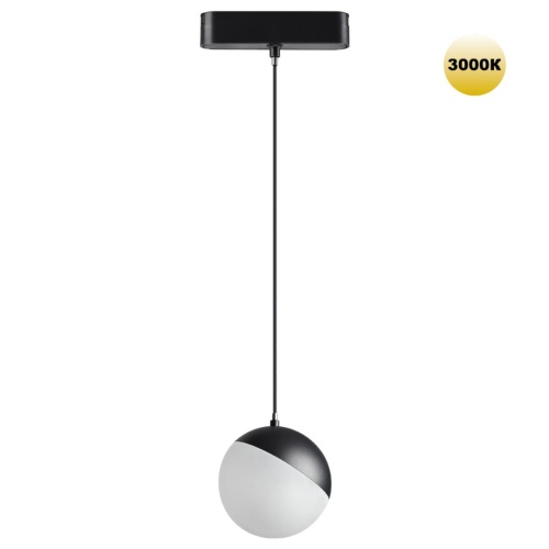 NOVOTECH 359260 SHINO NT23 188 черный Трековый светильник для низковольтного шинопровода IP20 LED 10W 48V 800Лм 3000К SMAL