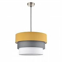 LUMION 8038/3 MODERNI LN26 188 никель/желтый/серый/белый, металл/текстиль Подвесной светильник Е27 3*60W 220V ILAIDA