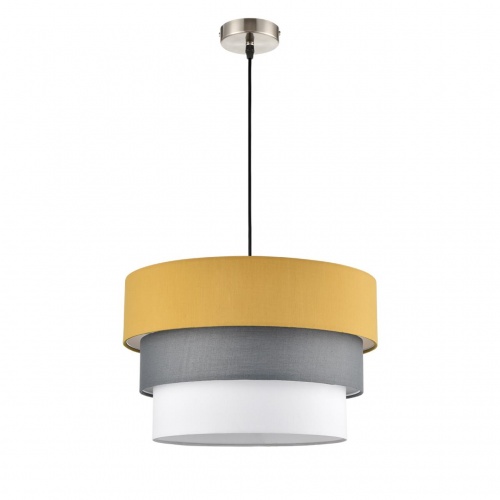LUMION 8038/3 MODERNI LN26 188 никель/желтый/серый/белый, металл/текстиль Подвесной светильник Е27 3*60W 220V ILAIDA