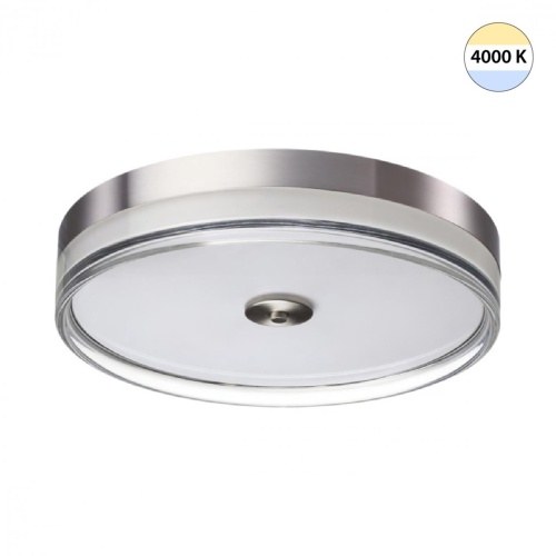 SONEX 7727/76L MITRA LED SN 541 Светильник металл/акрил/никель/прозрачный LED 76Вт 4000K D400 IP20 ETERNA