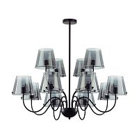 LUMION 6570/12C MODERNI LN26 212 черный/дымчатый/металл/стекло Люстра потолочная G9 12*20W 220V SMOKY