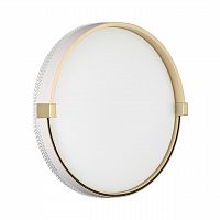 SONEX 7646/CL PALE SN 189 Светильник пластик/белый/золотой LED 30Вт 4000К D340 IP43 OLIDI WHITE