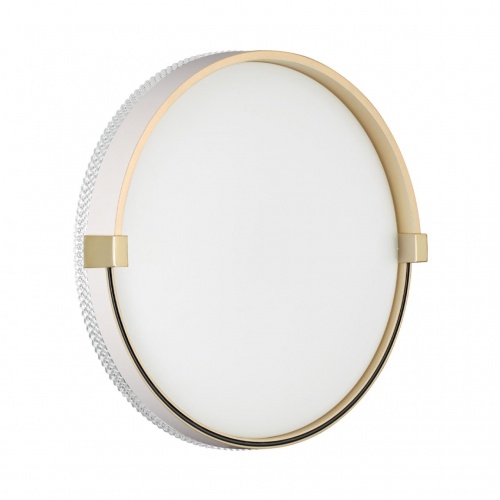 SONEX 7646/CL PALE SN 189 Светильник пластик/белый/золотой LED 30Вт 4000К D340 IP43 OLIDI WHITE