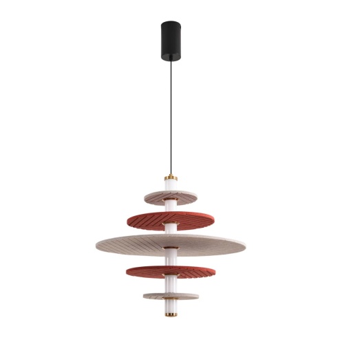 LUMION 8296/14AL LEDIO LN26 365 черный/бежевый/бурый, металл/фетр/акрил Подвес LED 14W 3000K 220V FELTA