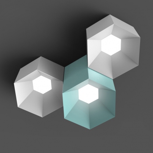 Потолочный светильник HEXAGON B H15 Blue фото 5 Потолочный светильник HEXAGON B H15 Blue фото 5