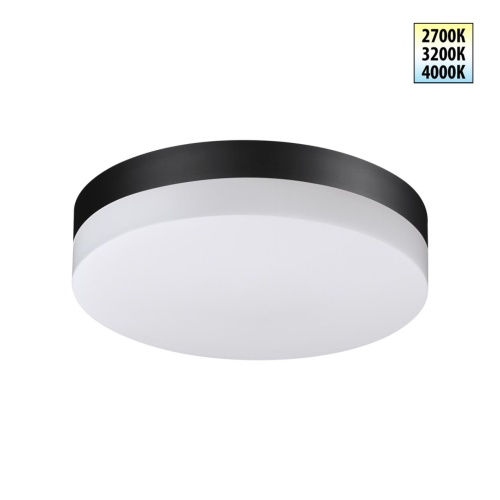 NOVOTECH 359729 STREET черный Светильник ландшафтный светодиодный с переключателем цветовой температуры и мощности LED 12-15-18W 180-265V OPAL