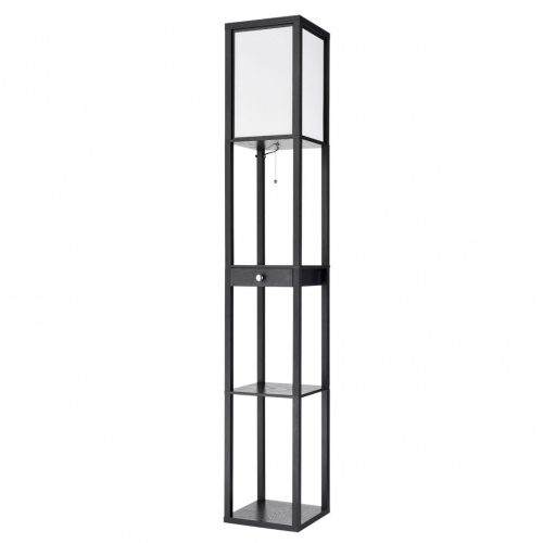 LUMION 8092/1F COMFI LN26 460 черный/белый, дерево/текстиль Торшер Е27 1*60W 220V PRACTIC