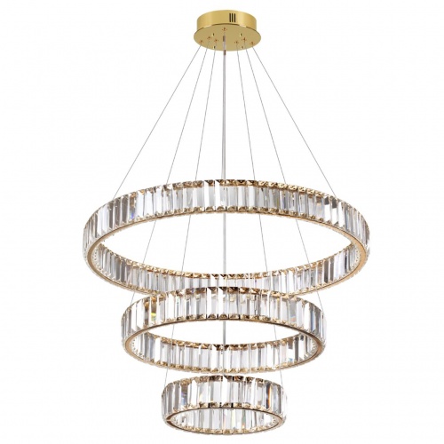 ODEON LIGHT 5015/88L L-VISION ODL23 589 золотой/прозрачный металл/хрусталь Люстра LED 88W 4000K 8800Лм VEKIA