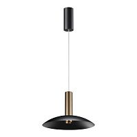 NOVOTECH 358986 OVER NT22 382 бронза светлая/черный Светильник светодиодный накладной, провод 2м IP20 LED 4000K 15W 220V ALBA