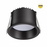NOVOTECH 359235 SPOT NT23 536 черный Светильник встраиваемый светодиодный IP20 LED 9W 220V 540Лм 3000К TRAN