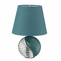 LUMION 8139/1T MODERNI LN26 491 бирюзовый/серебро, керамика/текстиль Настольная лампа Е27 1*60W 220V TAPALA