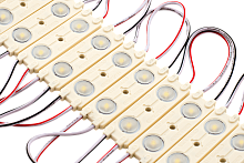 Модуль светодиодый линзованный SWG , 2LED, 0,8Вт, 12В, IP65, Цвет: 6000-6500 К Холодный белый, провод 9см