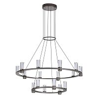 ODEON LIGHT 7143/110L HIGHTECH ODL26 513 Подвесной светильник темный никель/акрилл/металл IP20 LED 93W 5960Лм 3000K 220V DEFANCE