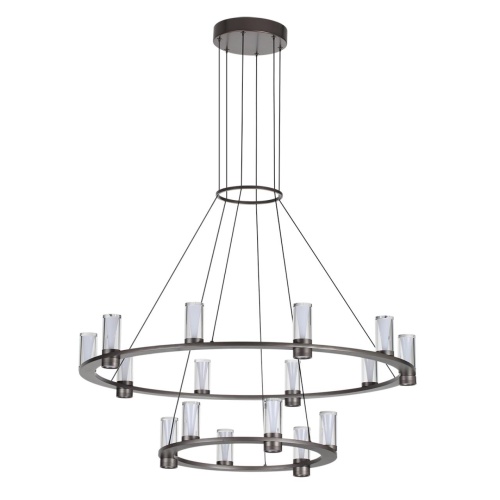 ODEON LIGHT 7143/110L HIGHTECH ODL26 513 Подвесной светильник темный никель/акрилл/металл IP20 LED 93W 5960Лм 3000K 220V DEFANCE