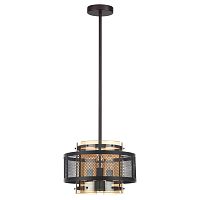 LUMION 8007/3 MODERNI LN26 296 черный/черный, золотой металл/металл, стекло Подвесной светильник Е14 3*40W 220V ZARINA