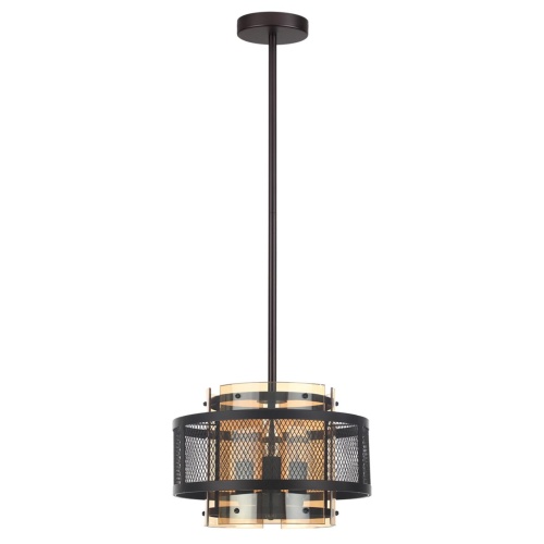 LUMION 8007/3 MODERNI LN26 296 черный/черный, золотой металл/металл, стекло Подвесной светильник Е14 3*40W 220V ZARINA