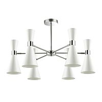 LUMION 3661/6C MODERNI LN26 213 хром/матовый белый Люстра потолочная E14 6*60W 220V QUINN