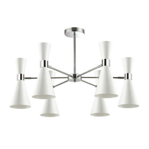 LUMION 3661/6C MODERNI LN26 213 хром/матовый белый Люстра потолочная E14 6*60W 220V QUINN