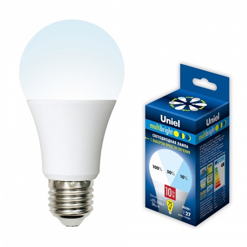 Лампа светодиодная Uniel A60 E27 10Вт 4000K UL-00002372 фото 3