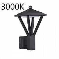 ODEON LIGHT 6655/15WL3 NATURE ODL25 673 черный/металл Уличный настенный светильник IP54 LED 15W (12W SMD LED + 3W COB LED) 3000K AC85-265V BEARITZ