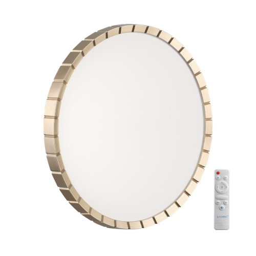 SONEX 7648/EL PALE SN 142 Светильник пластик/белый/золотой LED 70Вт 3000-6000К D486 IP43 пульт ДУ ATABI GOLD