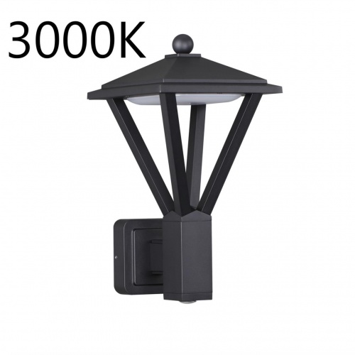 ODEON LIGHT 6655/15WL3 NATURE ODL25 673 черный/металл Уличный настенный светильник IP54 LED 15W (12W SMD LED + 3W COB LED) 3000K AC85-265V BEARITZ