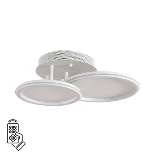 LUMION 8380/45CL LEDIO LN26 000 белый, металл/акрил Умная люстра потолочная с ПДУ и голосовым управлением LED 45W 3000-6500К 220V ALIS SMART