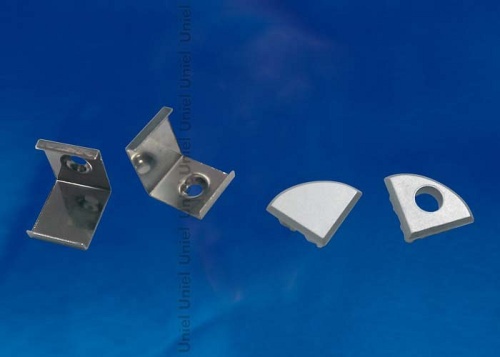 Набор заглушек и скоб для профиля Uniel UFE-N06 SILVER A POLYBAG UL-00000626 фото 2 Набор заглушек и скоб для профиля Uniel UFE-N06 SILVER A POLYBAG UL-00000626 фото 2