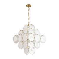 LUMION 8320/8 MODERNI LN26 137 латунь/белый, металл/стекло Люстра E14 8*40W 220V CHIPSY