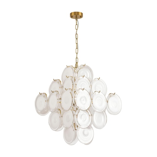 LUMION 8320/8 MODERNI LN26 137 латунь/белый, металл/стекло Люстра E14 8*40W 220V CHIPSY