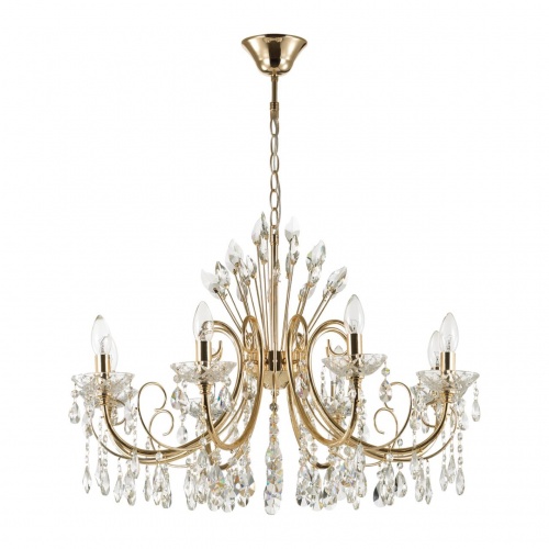 ODEON LIGHT 4977/8 HALL ODL23 627 золотой/хрусталь Люстра E14 8*40W VERSIA
