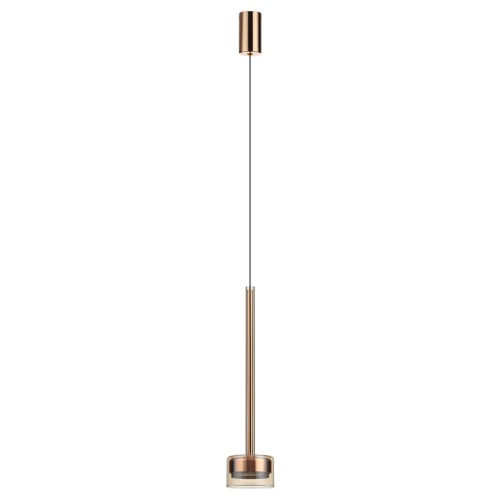 ODEON LIGHT 7152/10L HIGHTECH ODL26 347 Подвесной светильник медь/янтарное стекло/металл IP20 LED 10W 3000K 220V LASLO